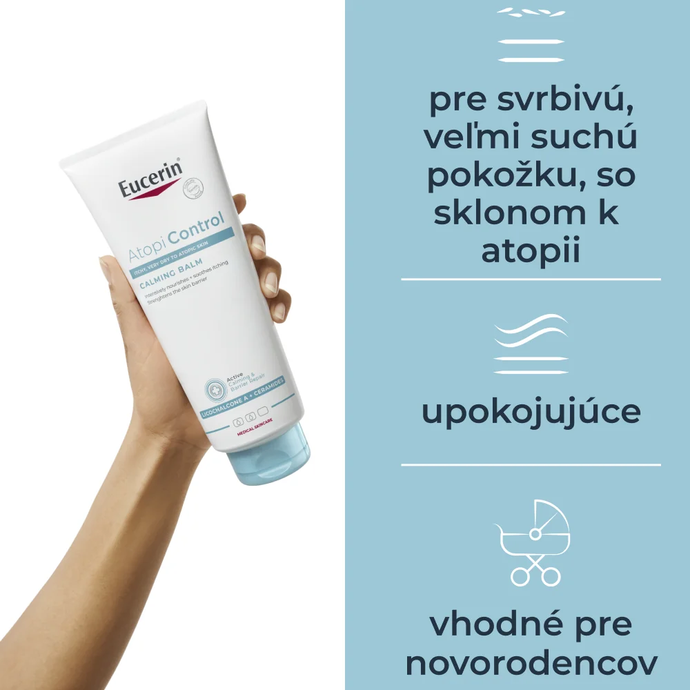 Eucerin AtopiControl Ľahká telová emulzia 1×400 ml, suchá, atopická pokožka