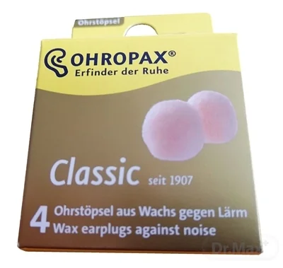 CHRANIC SLUCHU OHROPAX CLASSIC  4KS Z VOSKU