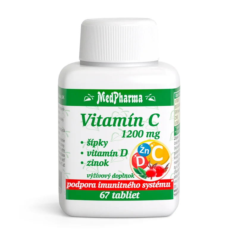 MedPharma Vitamín C 1200 mg – šípky, vitamín D, zinok