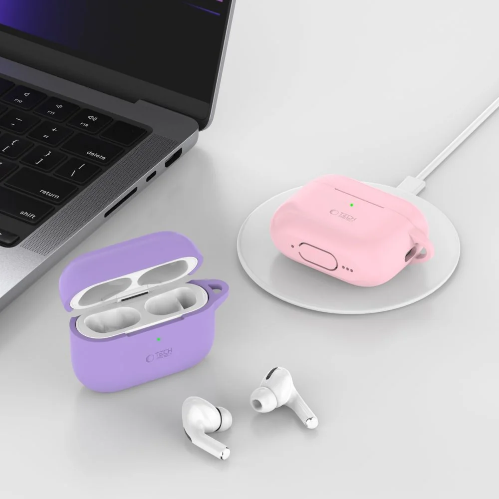 Tech-Protect Silicone Hook puzdro na Apple AirPods Pro 1 / 2, zelené 