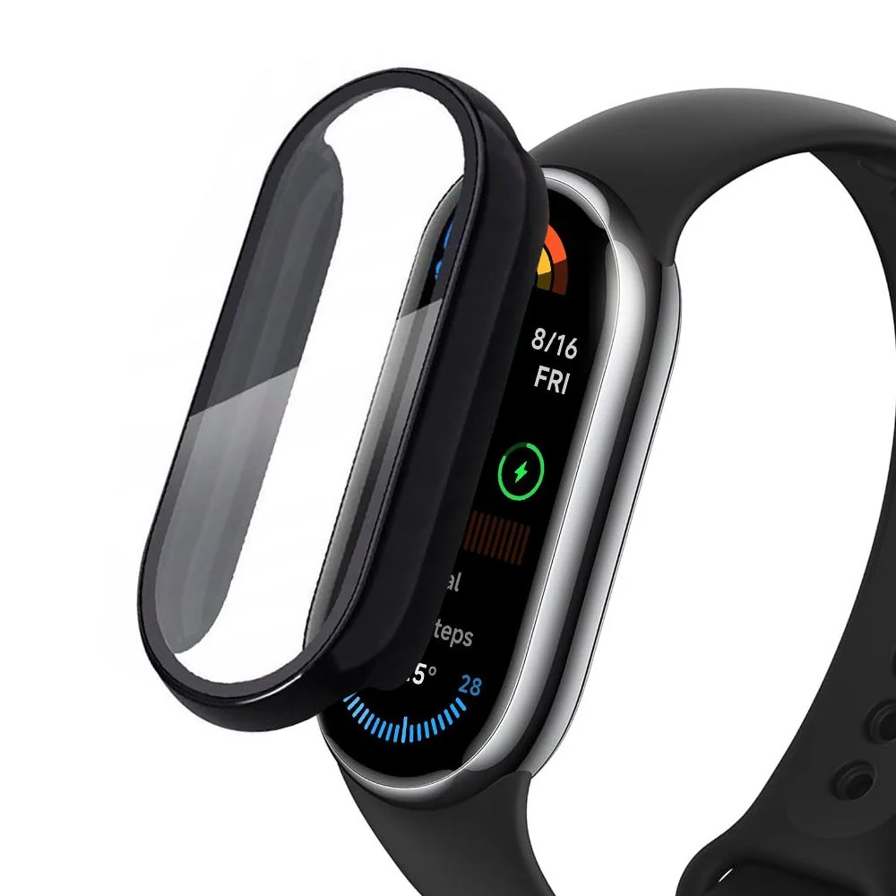 Tech-Protect Defense 360 puzdro so sklom na Xiaomi Smart Band 9, čiern e