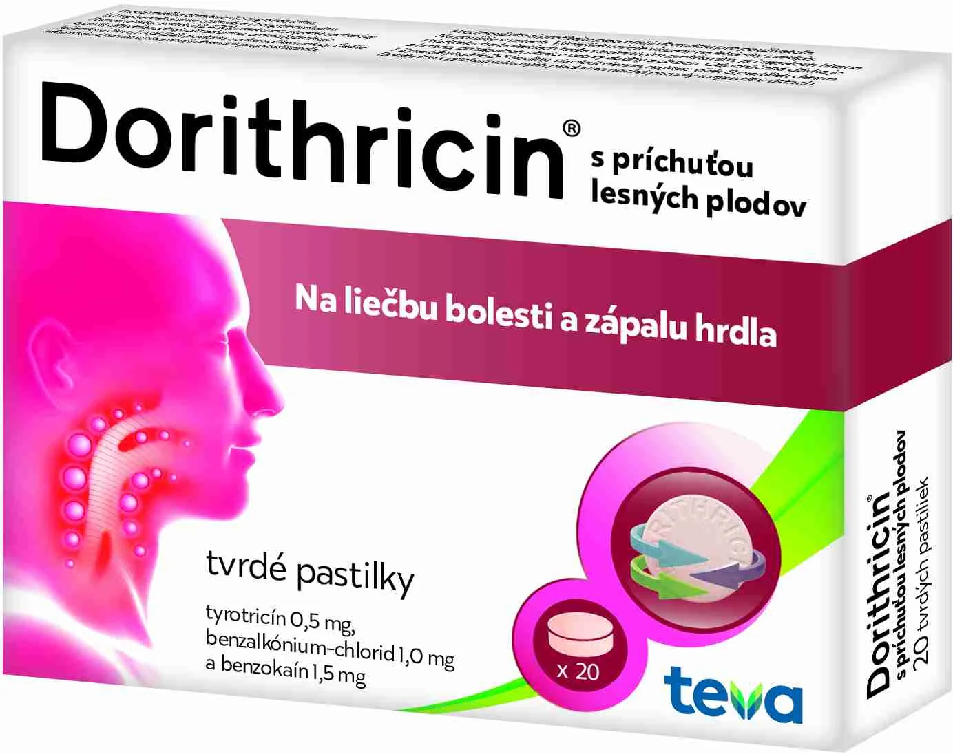 Dorithricin s príchuťou lesných plodov