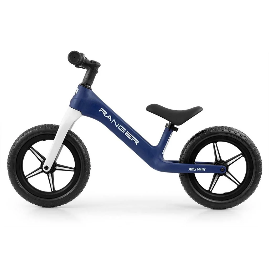 Detský balančný bicykel Milly Mally Ranger Flash Navy , 20C56532 