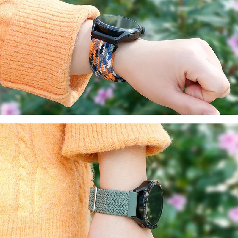 BStrap Elastic Nylon remienok na Xiaomi Amazfit GTR Mini olive green