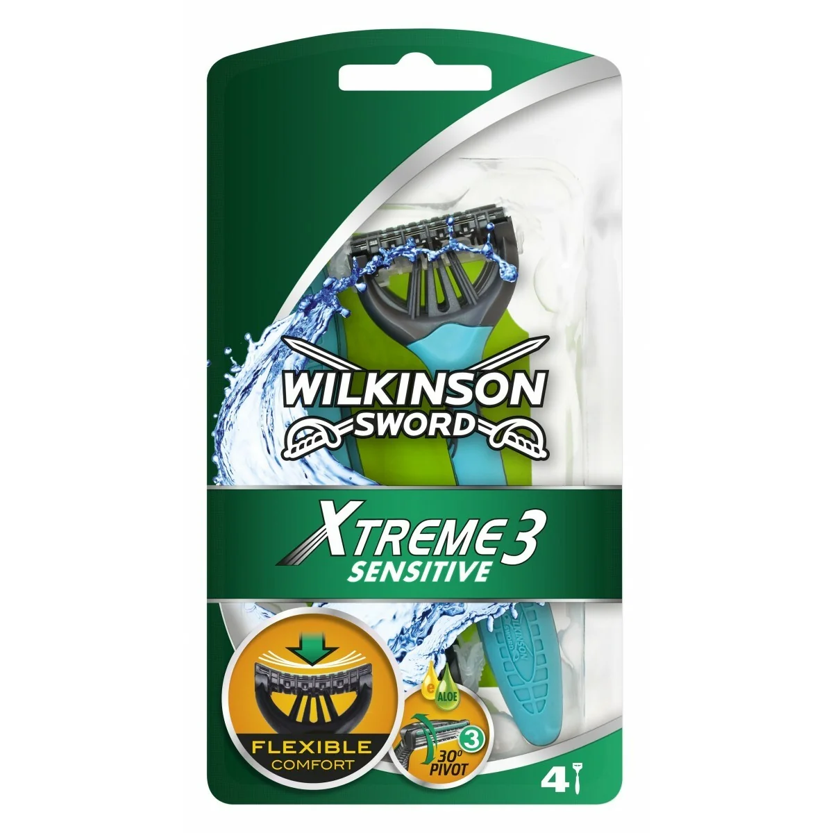 70057070 Wilkinson Xtreme3 Sensitive 4's