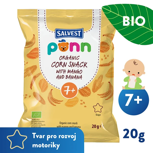 SALVEST Põnn BIO Mangové chrumky 1×20 g, chrumky