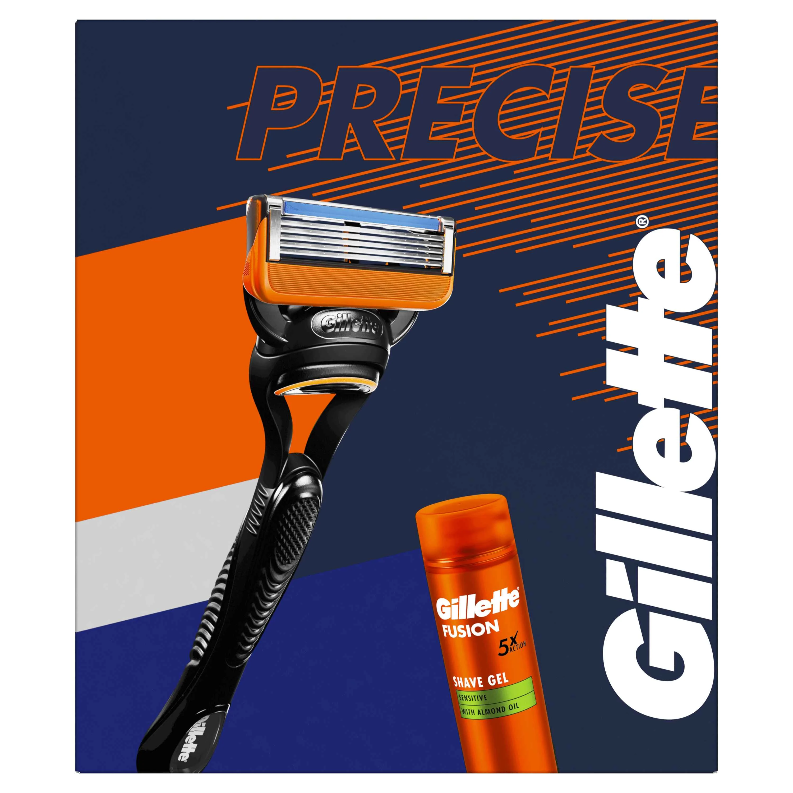 Gillette Fusion Holiaci Strojček + Fusion Gél Na Holenie 200 ml, Darčeková Súprava