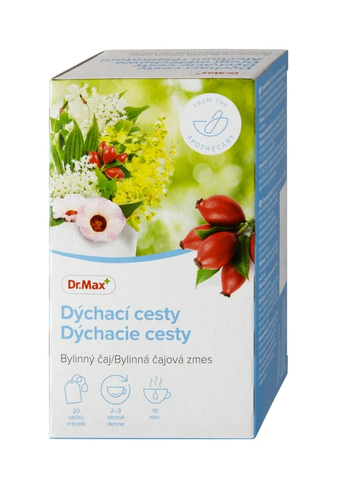 Dr. Max Dýchacie cesty 1×30 g, bylinná čajová zmes, nálevové vrecúška 20×1,5 g