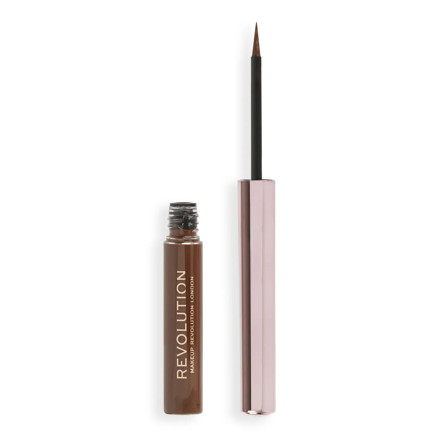 Revolution, Super Flick Liquid Eyeliner Brown 1×2,4 ml, očná linka