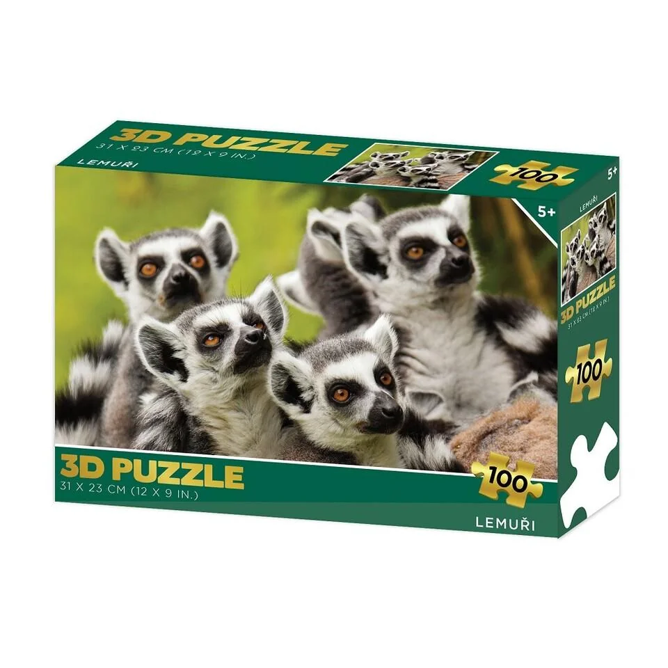 Puzzle 3D Lemur 100 dielikov