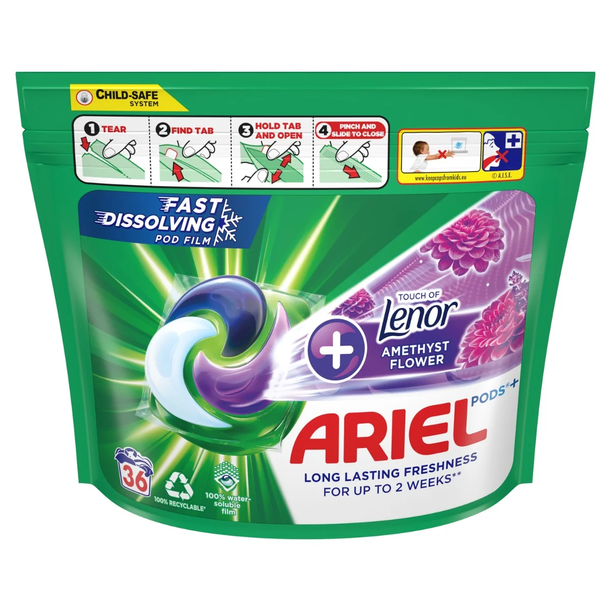 Ariel+, Touch of Lenor Amethyst, pracie kapsuly 36ks