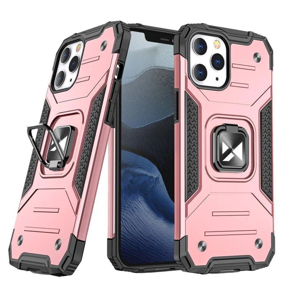 MG Ring Armor plastový kryt na iPhone 14 Pro Max, ružový 