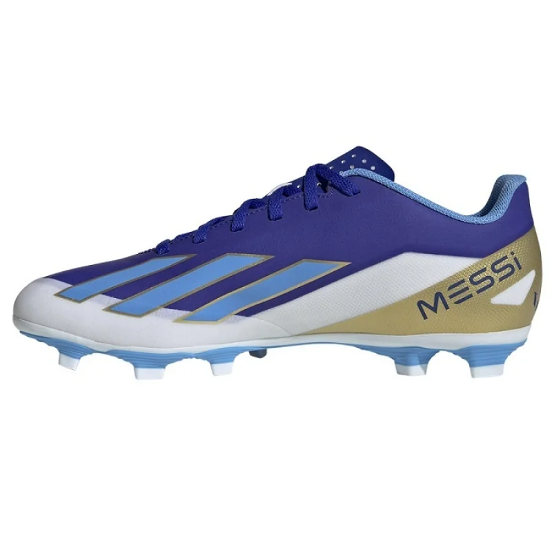 Adidas X CRAZYFAST Club Messi FxG Pánske futbalové kopačky, biela/modrá, veľ. 44 2/3 