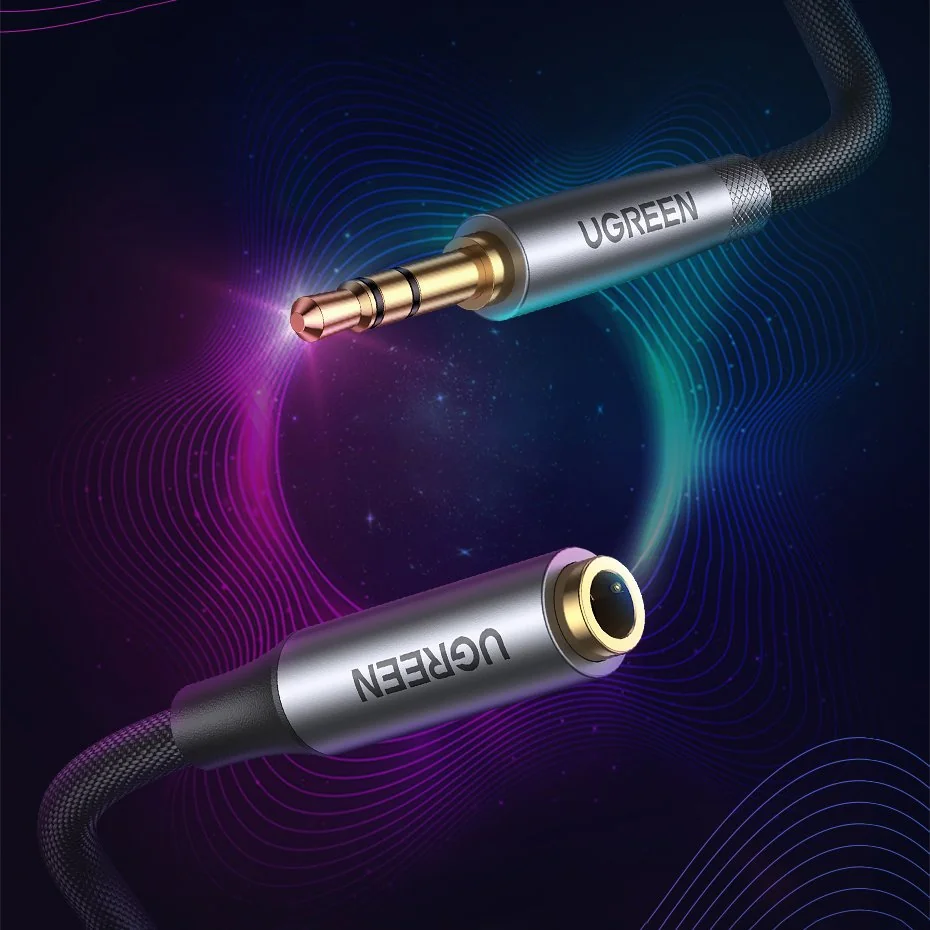 Ugreen AV190 audio kábel 3.5mm mini jack M/F 3m, sivý 