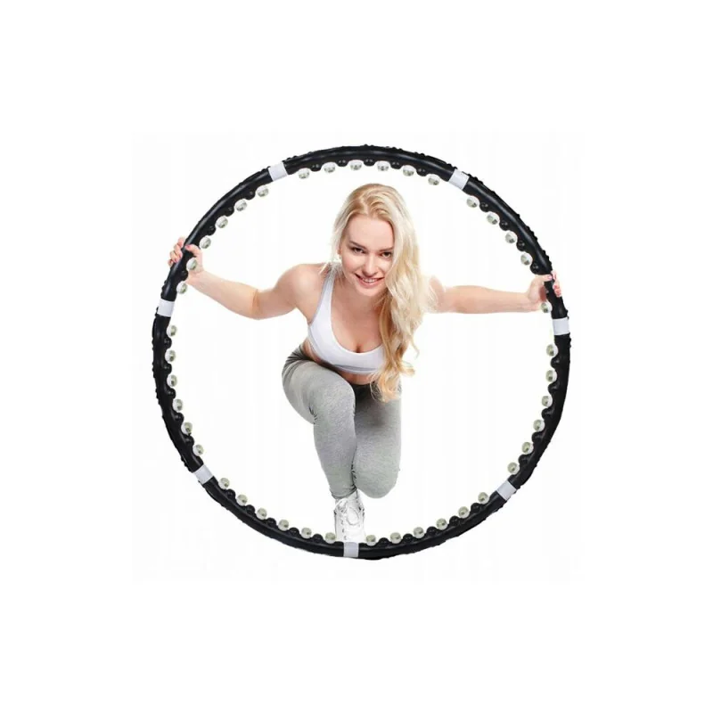 SPRINGOS Hula Hop obruč 85 cm SPRINGOS BALLS čierna 