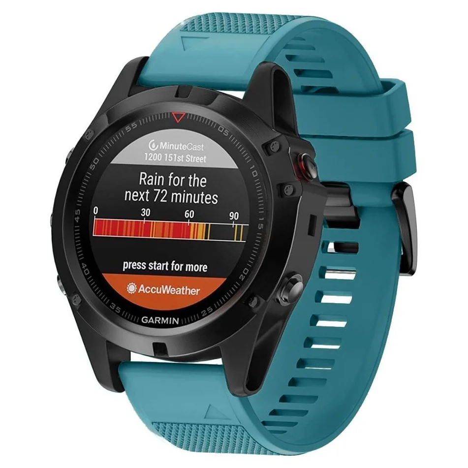 BStrap Silicone Acton remienok na Garmin Fenix 5 dark teal