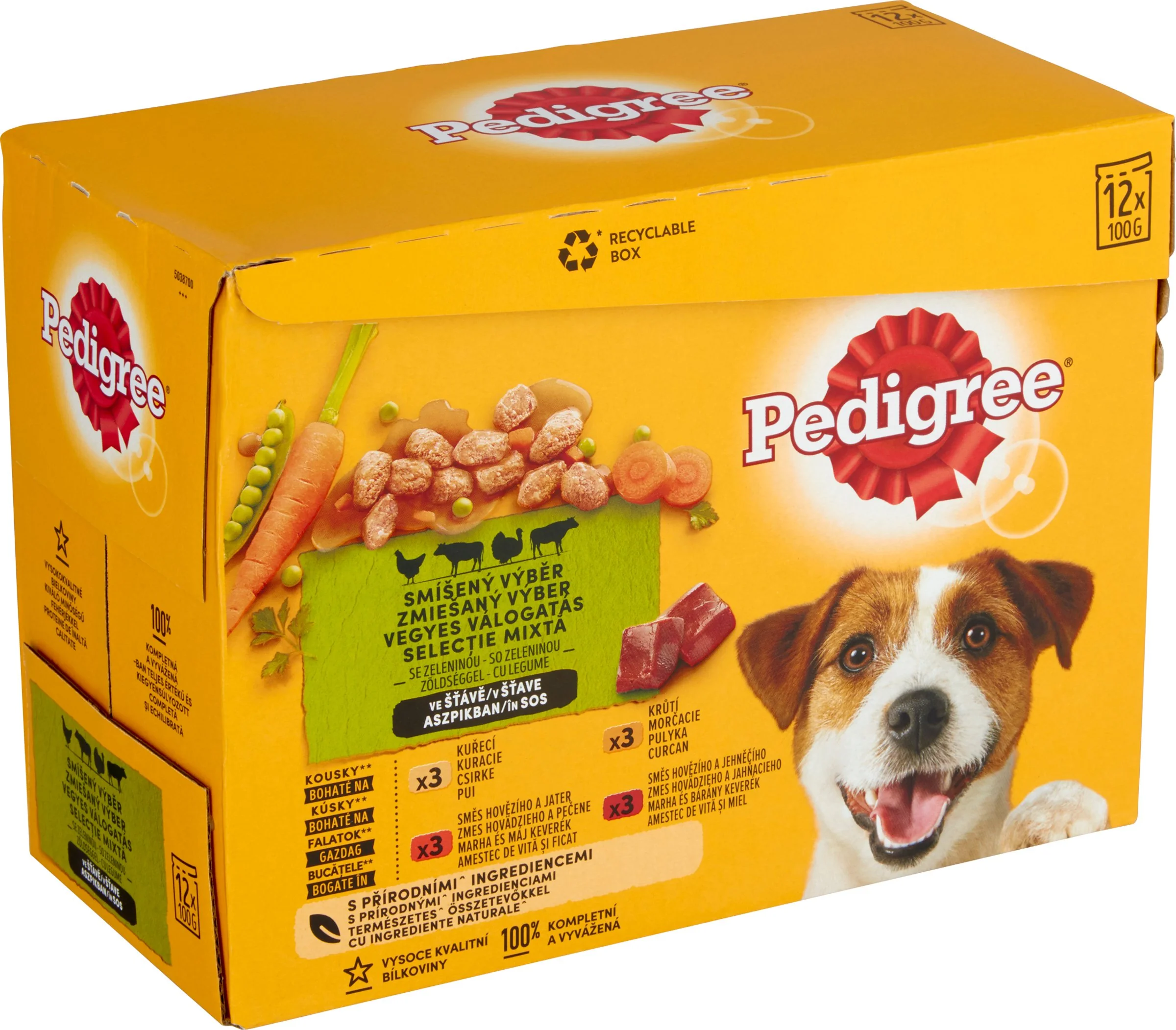 PEDIGREE Kapsička mixovaný výber v šťave 12pack 12×100 g, kapsička pre psy