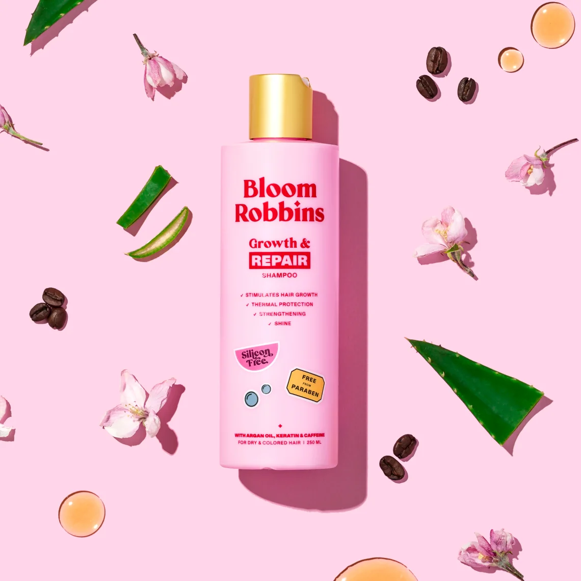 BLOOM ROBBINS šampón na suché a poškodené vlasy s keratínom 1×250 ml, šampón