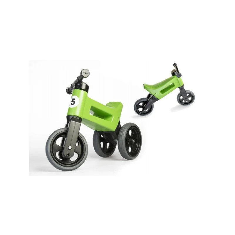 Teddies Odrážadlo FUNNY WHEELS Rider Šport zelené 2v1, výška sedla 28 / 30cm nosnosť 25kg 18m + v sáčku 