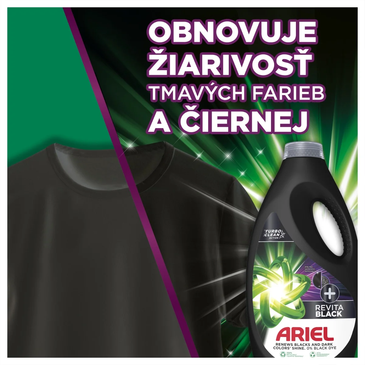 Ariel Gel 3l / 60PD Revita black 1×3 l, prací gél