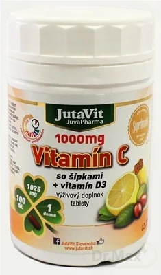 JutaVit Vitamín C 1000 mg so šípkami + vitamín D3