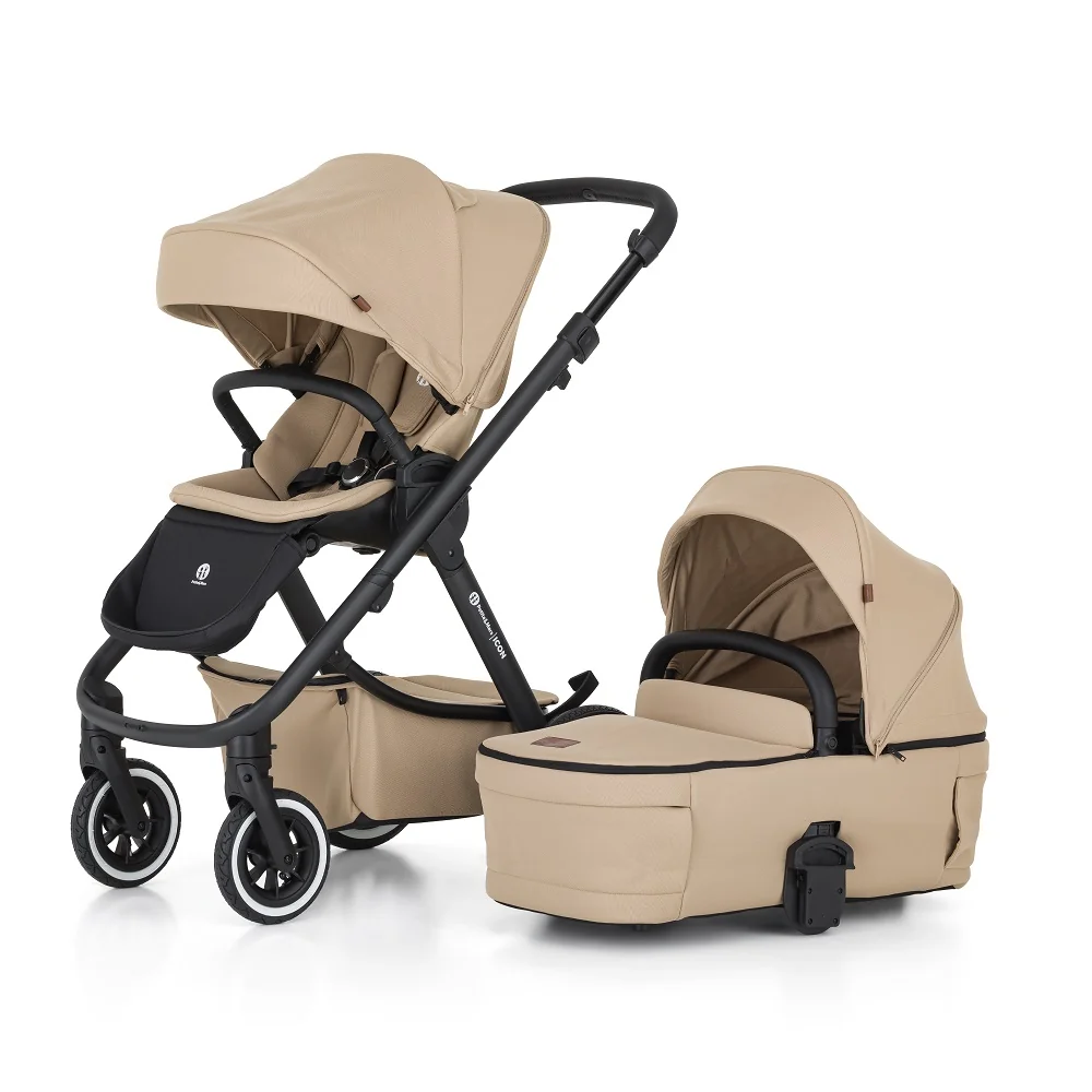 PETITE&MARS Kočík kombinovaný ICON 2v1 Mocha Beige XXL AIR 1×1 ks, kombinovaný kočík