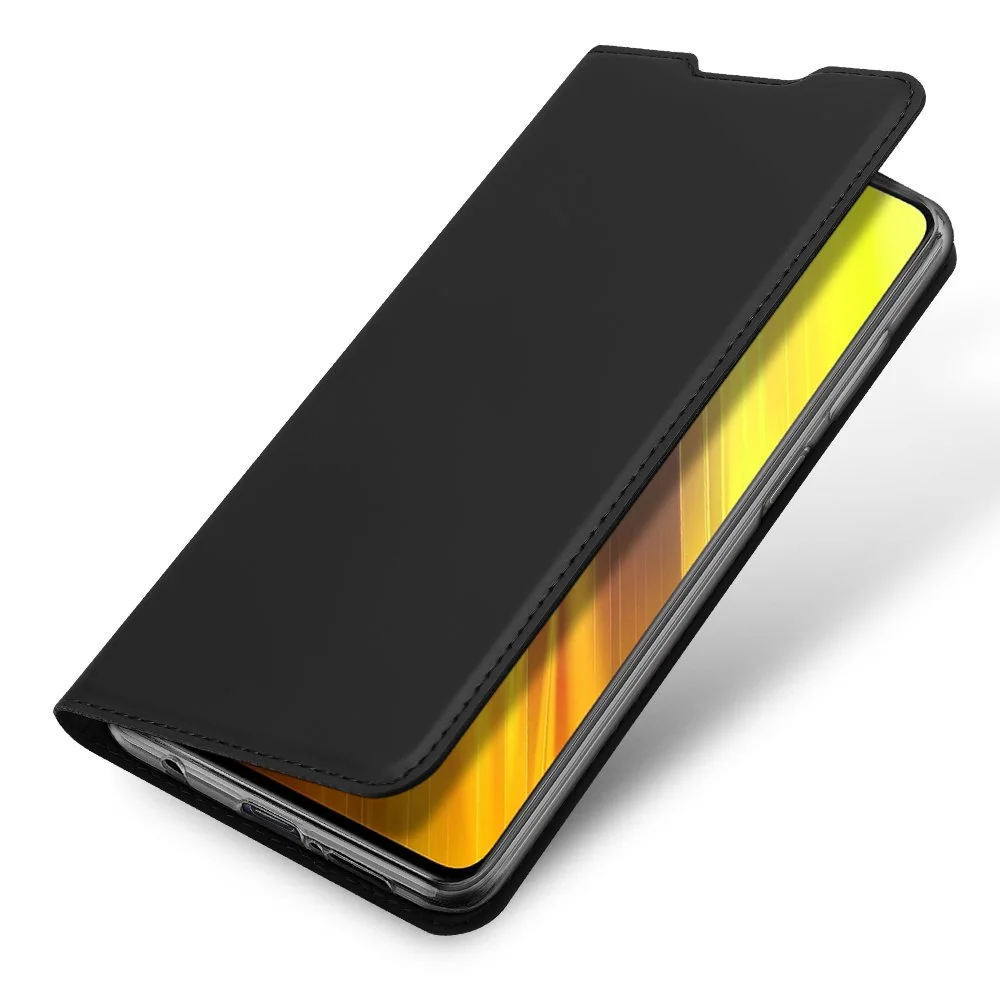 DUX DUCIS Skin Pro knižkové kožené puzdro na Xiaomi Poco M3 / Redmi 9T čierne