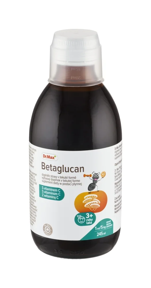 Dr. Max Betaglucan 1×245 ml, betaglukány a vitamín C