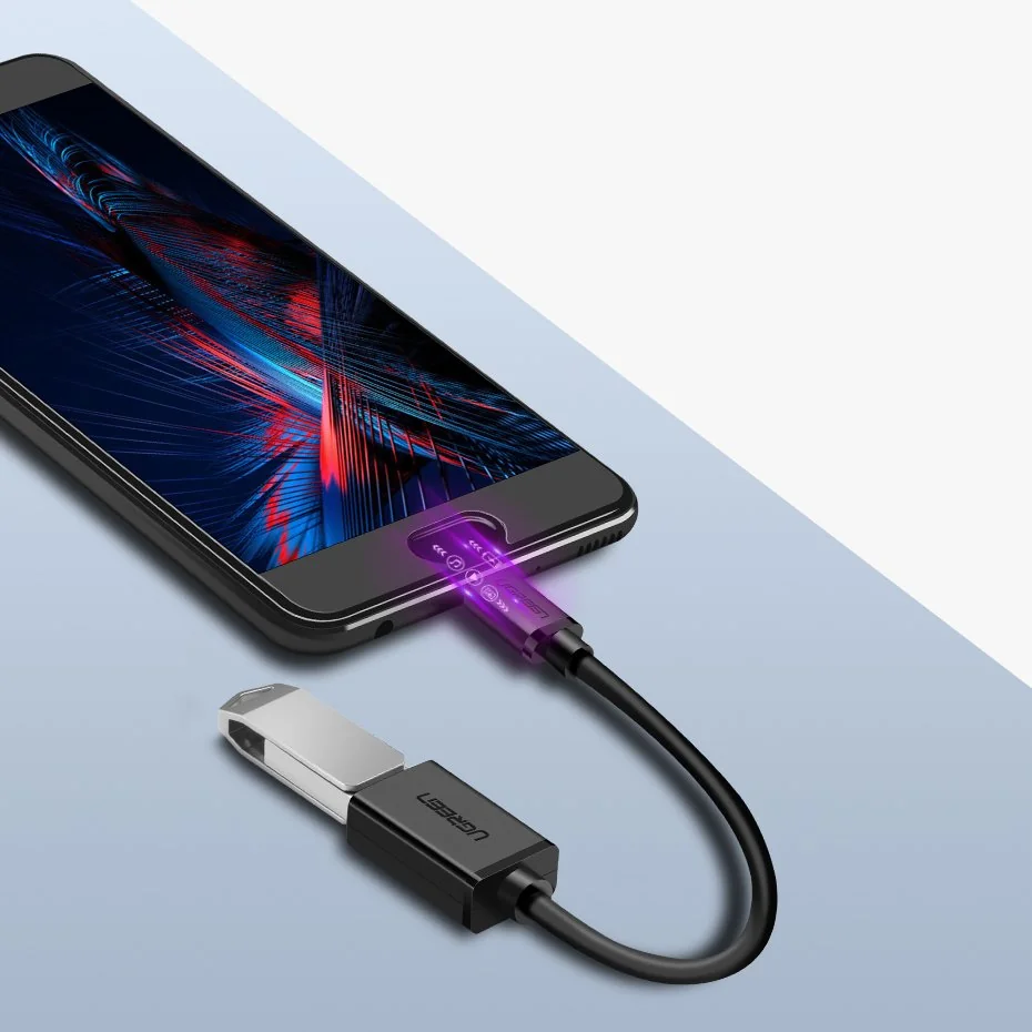 Ugreen OTG adaptér USB 3.0 / USB-C, čierny 