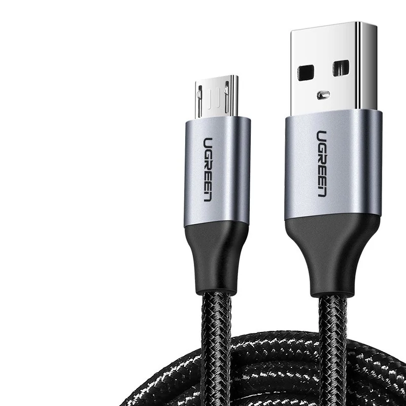 Ugreen kábel USB / Micro USB 2.4A 2m, sivý 