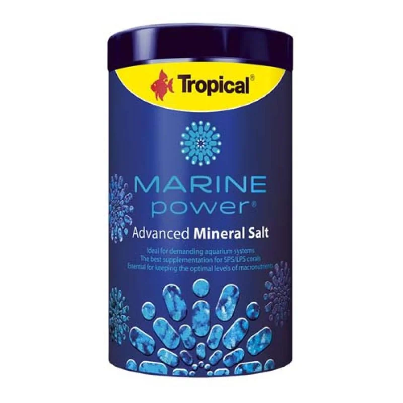 TROPICAL Marine Power Advance Mineral Salt 500ml/500g na vyrovnanie pomeru prvkov tak, aby bol podobný morskej vode