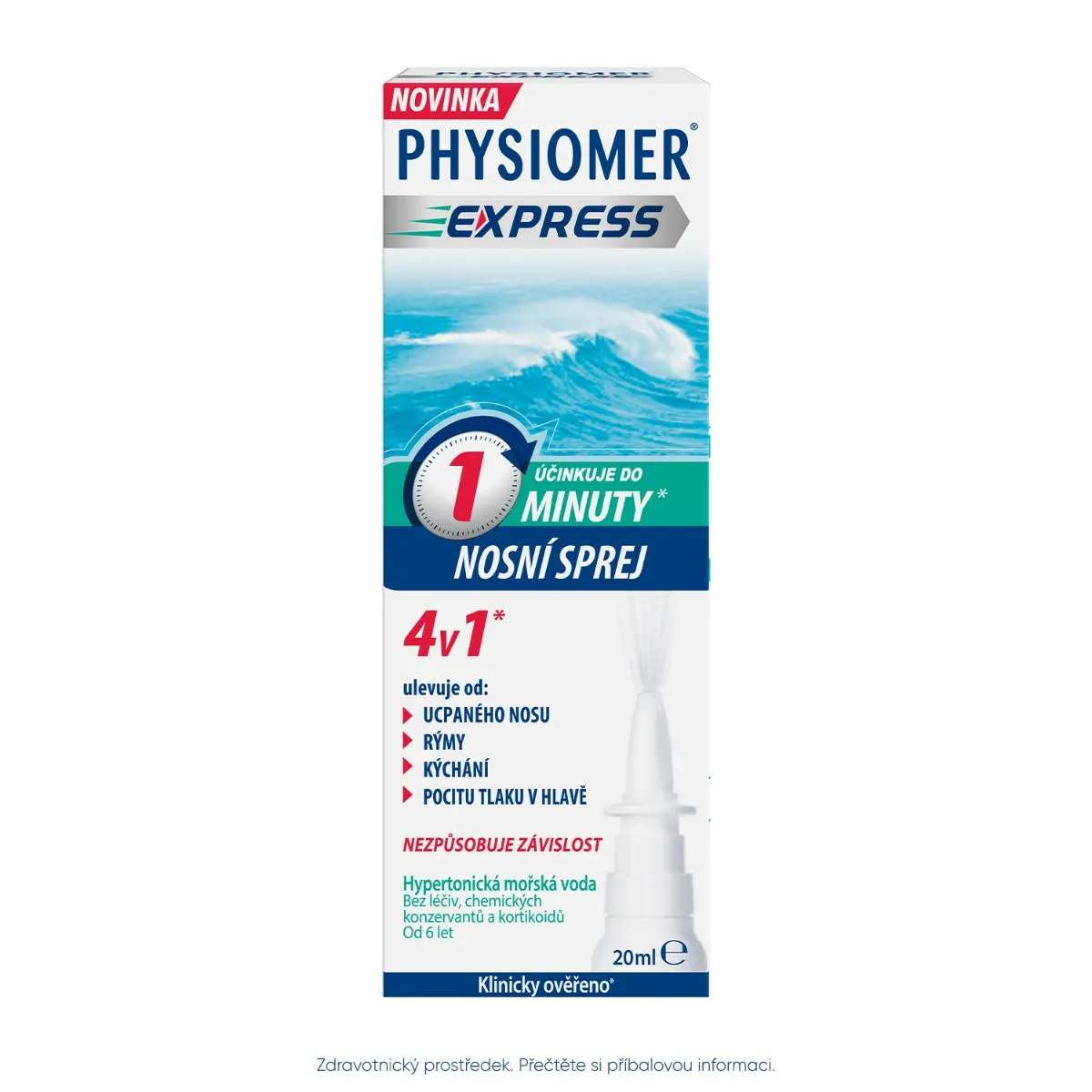 Physiomer Express 20 ml 1×20 ml, nosový sprej