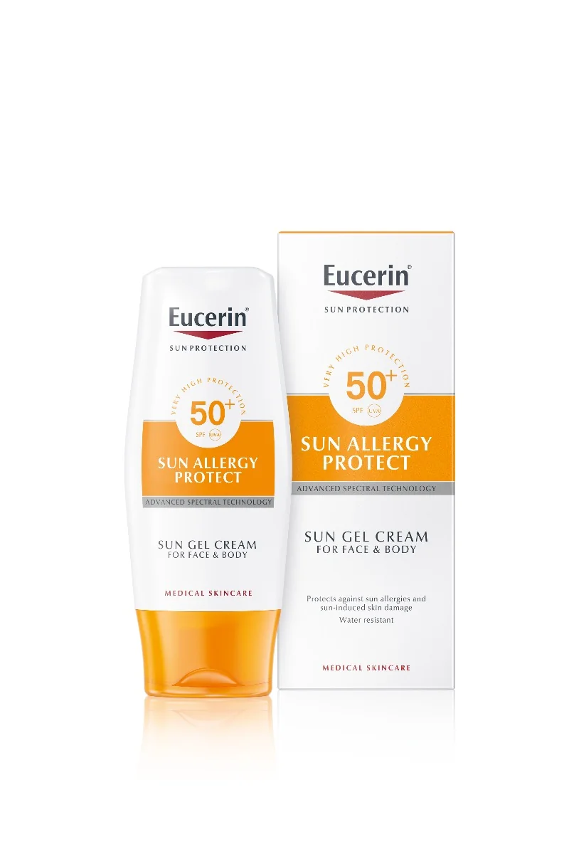 Eucerin SUN ALLERGY PROTECT SPF 50 1×150 ml, ochranný krémový gél na opaľovanie proti alergii na slnko