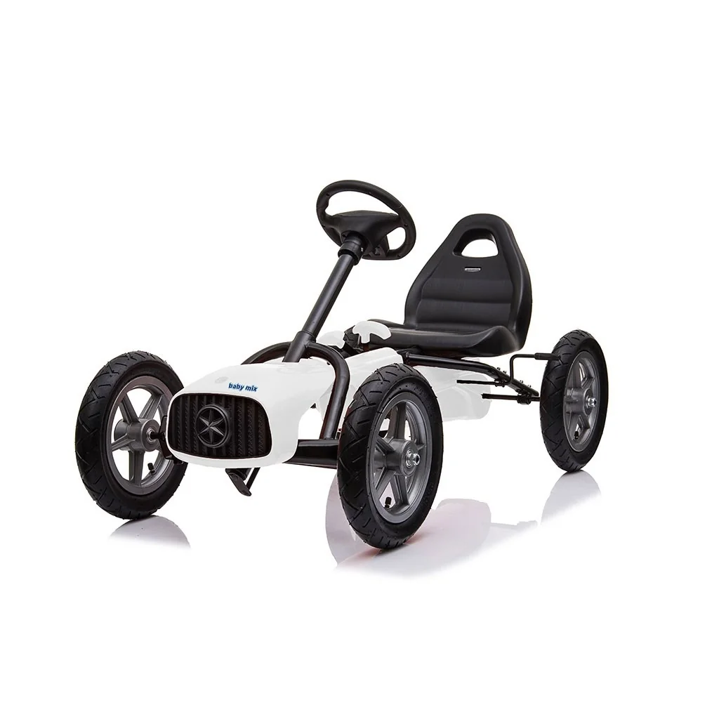 Detská šliapacia motokára Go-kart Baby Mix Buggy biela , 20C55293 