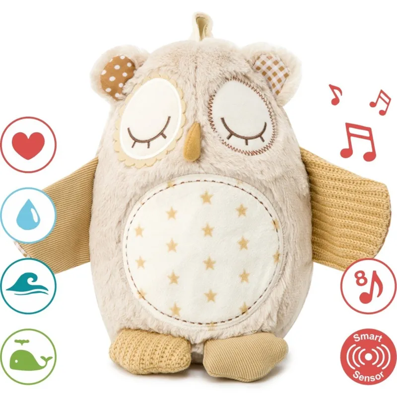 Cloud b® Nighty Night Owl Smart Sensor™-Zvieratko s melódiou- Sova, 0m+ 