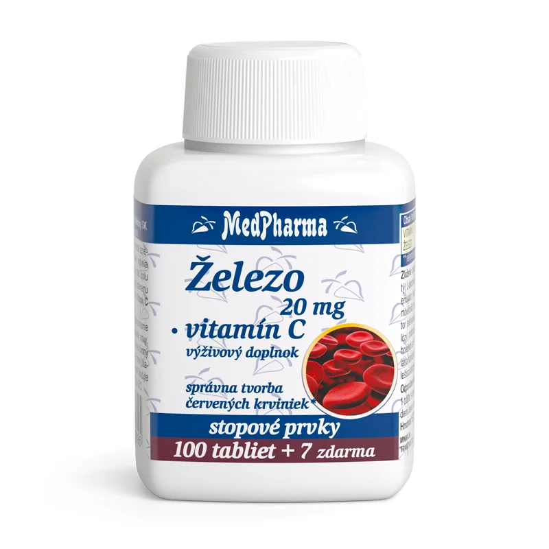 MedPharma ŽELEZO 20MG + Vit. C