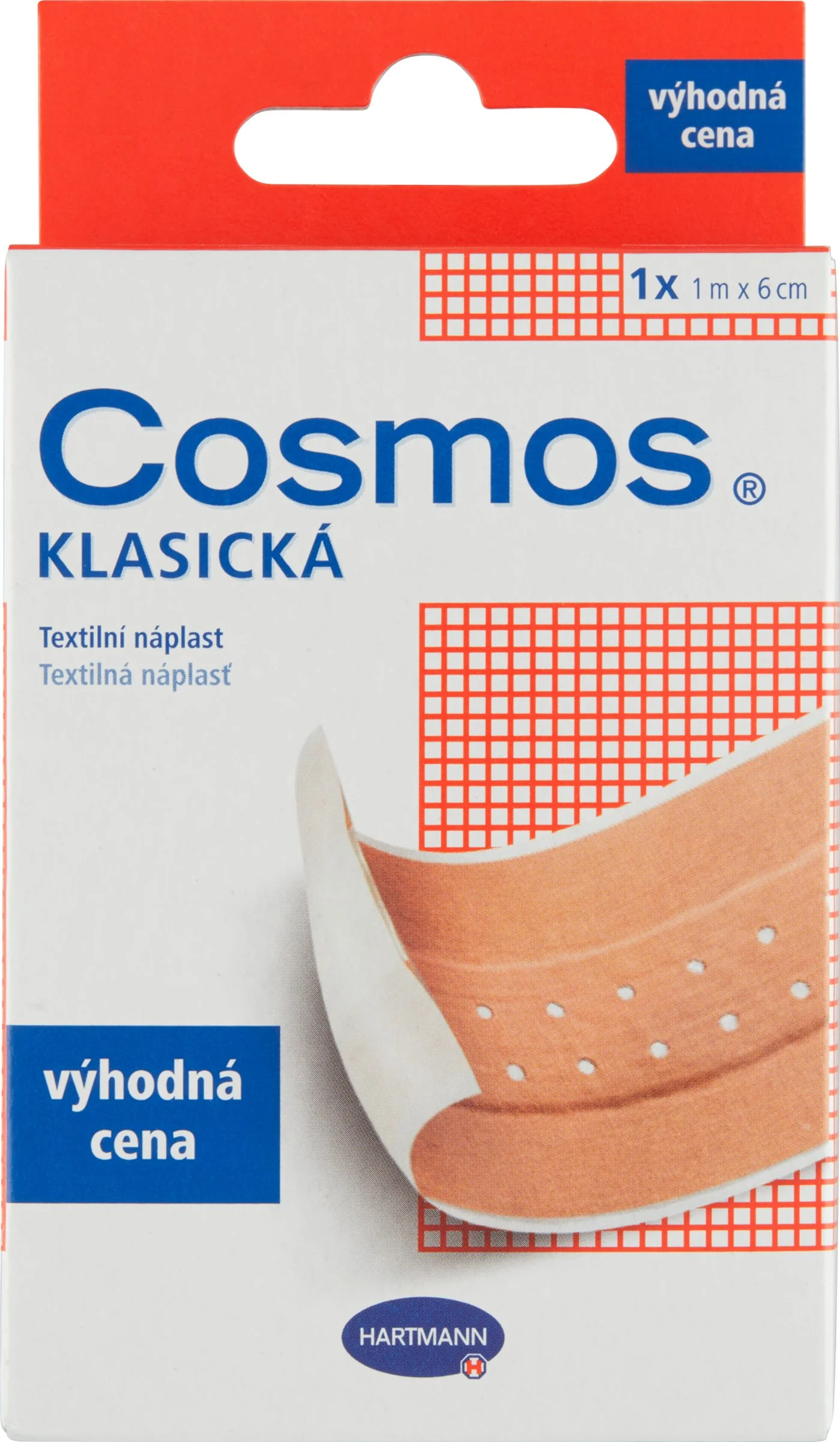 COSMOS KLASICKÁ Textilná náplasť 1×1 ks, nedelená náplasť