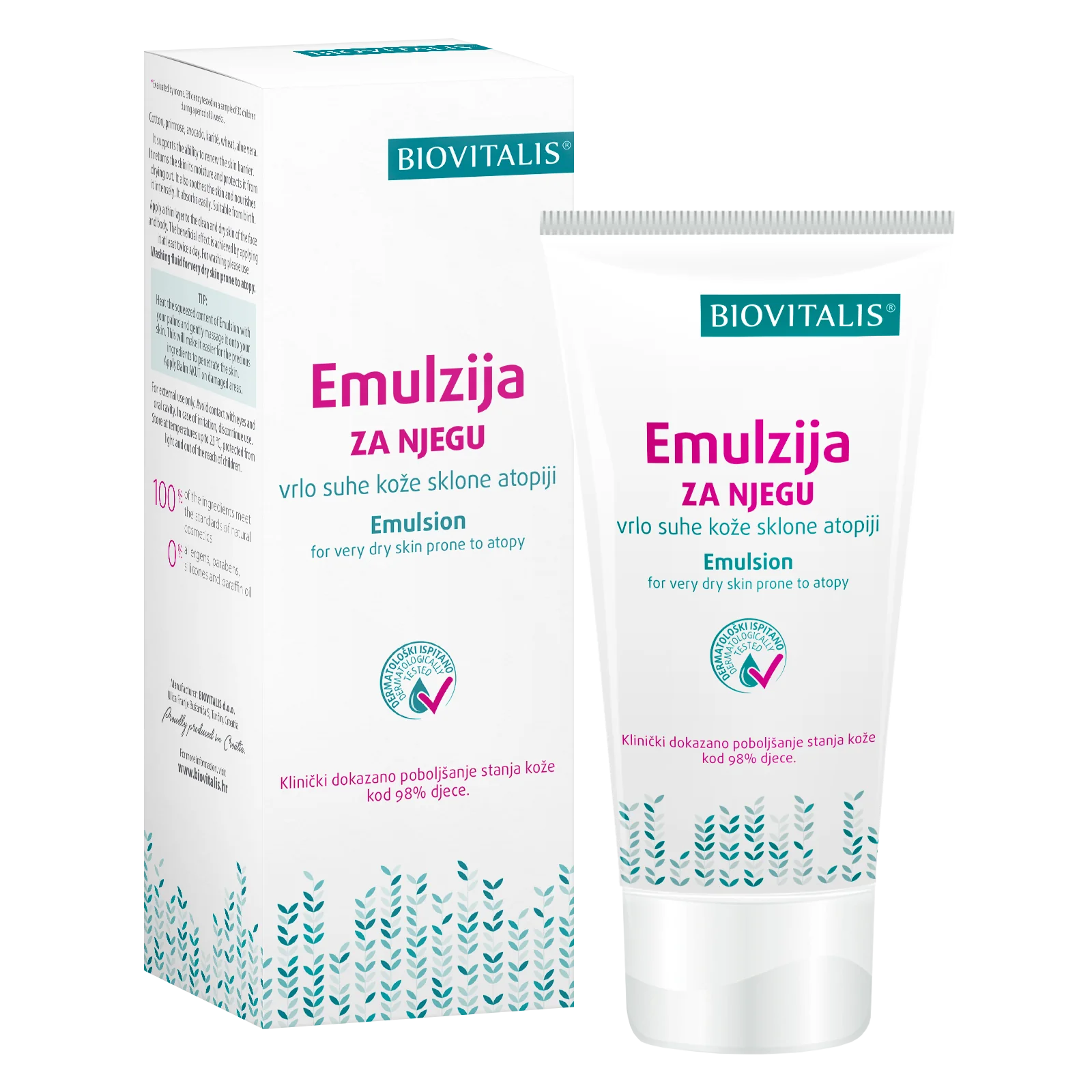 BIOVITALIS® Emulzia pre starostlivosť o veľmi suchú pokožku so sklonom k atopii 1×150 ml, emulzia