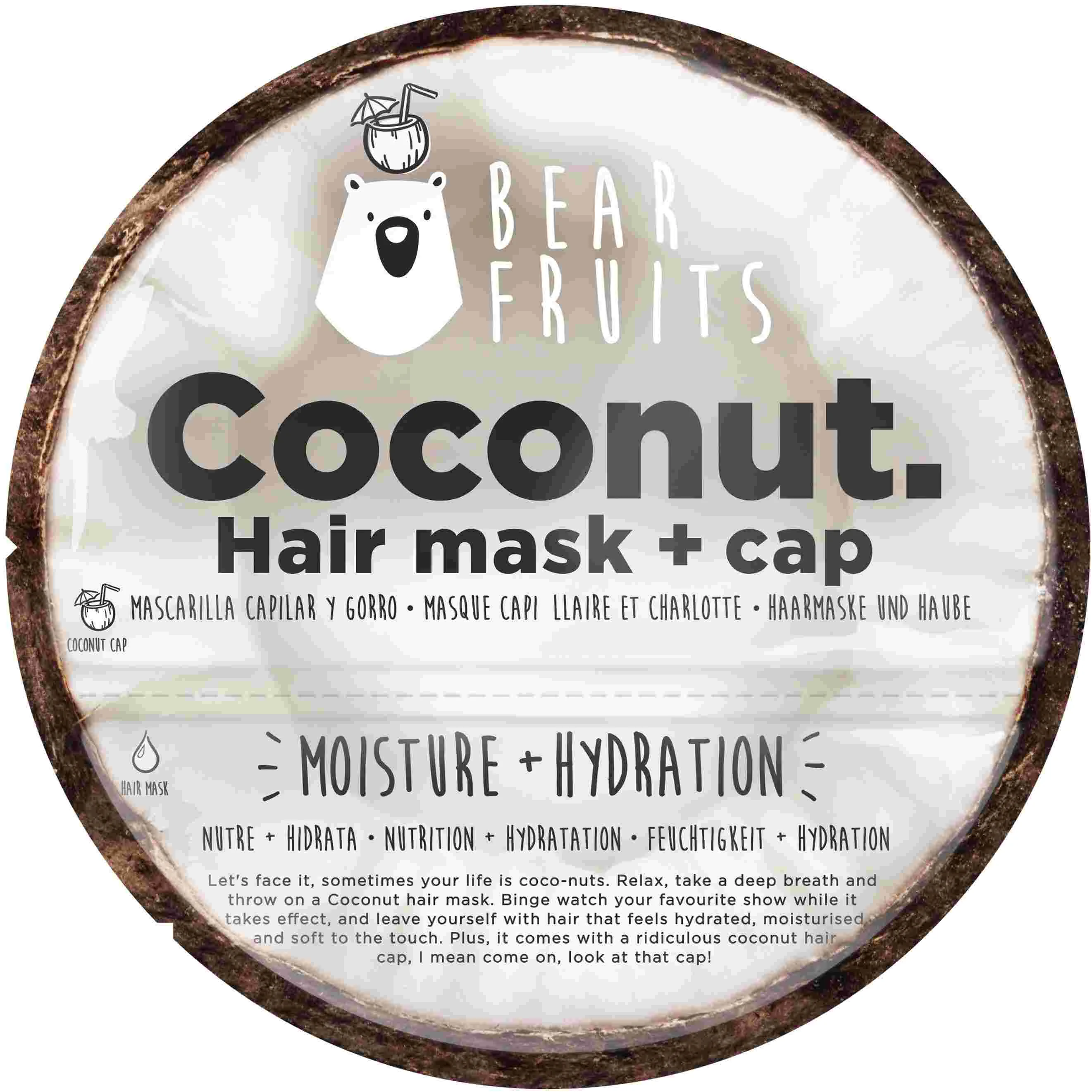 Bear Fruits Maska 20ml Coconut 1×20ml, mask na vlasy