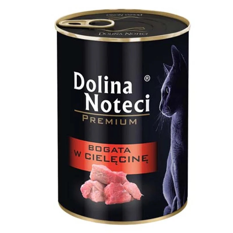 DOLINA NOTECI PREMIUM 400g bohaté na teľacie mäso pre mačky