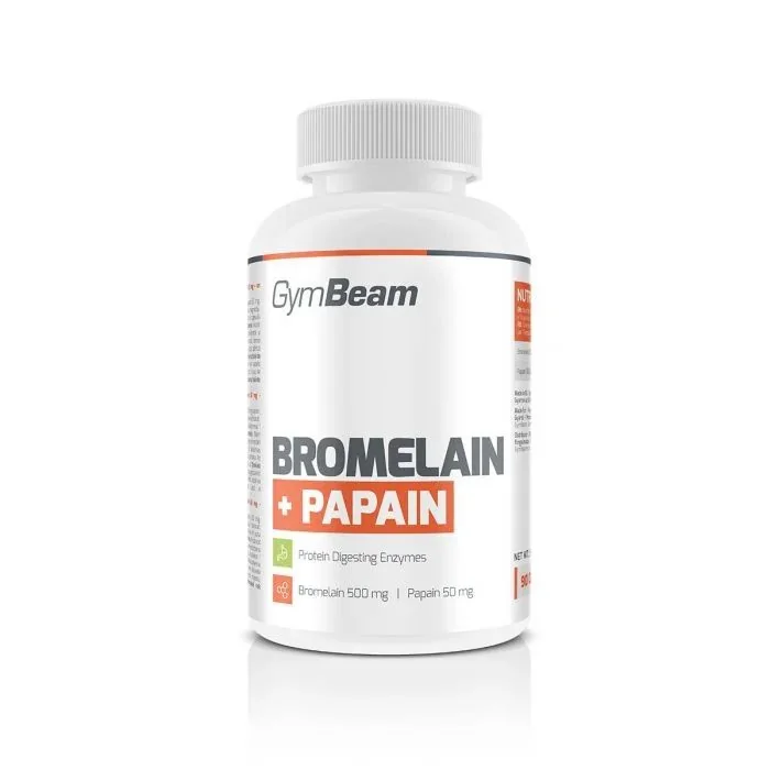 GYMBEAM Bromelain Papain 1×90 cps, výživový doplnok