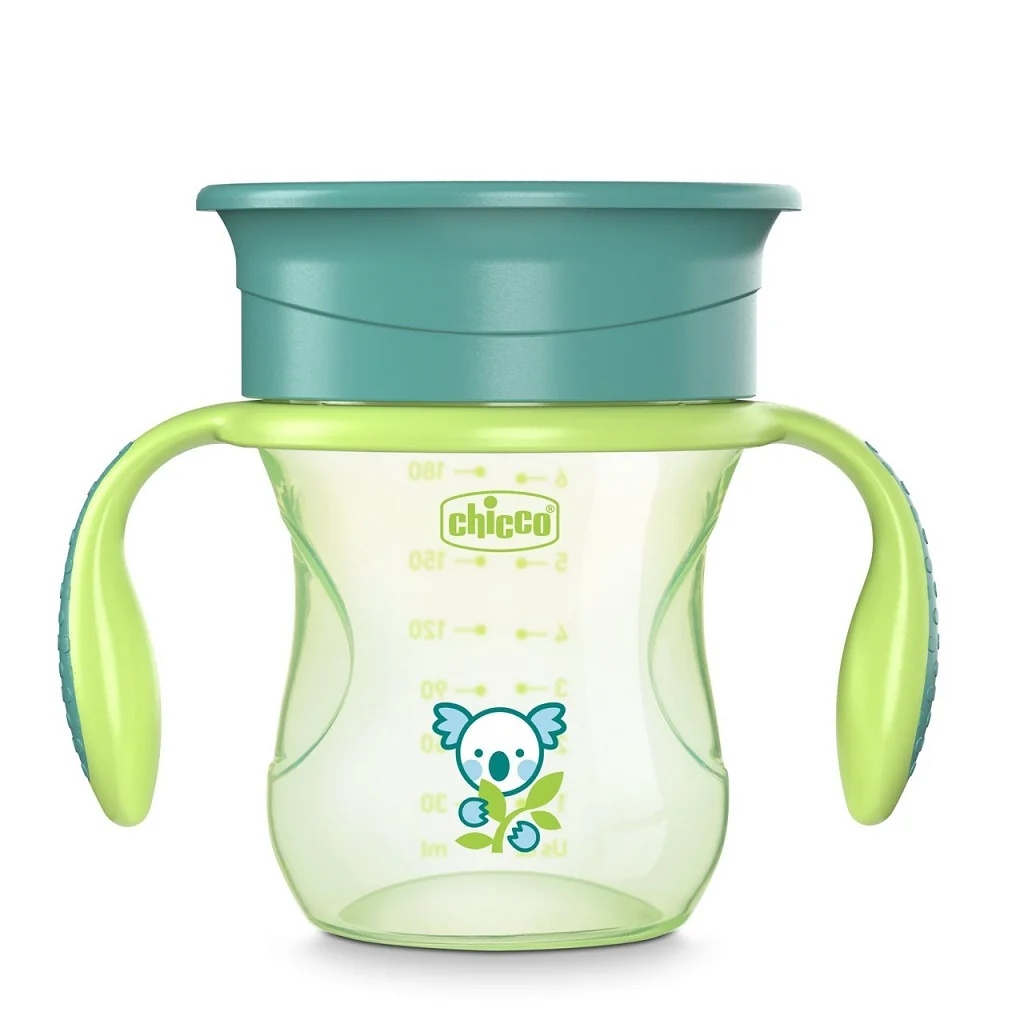 Chicco Hrnček Chicco 360 s držadlami 200 ml, zelený 12m+