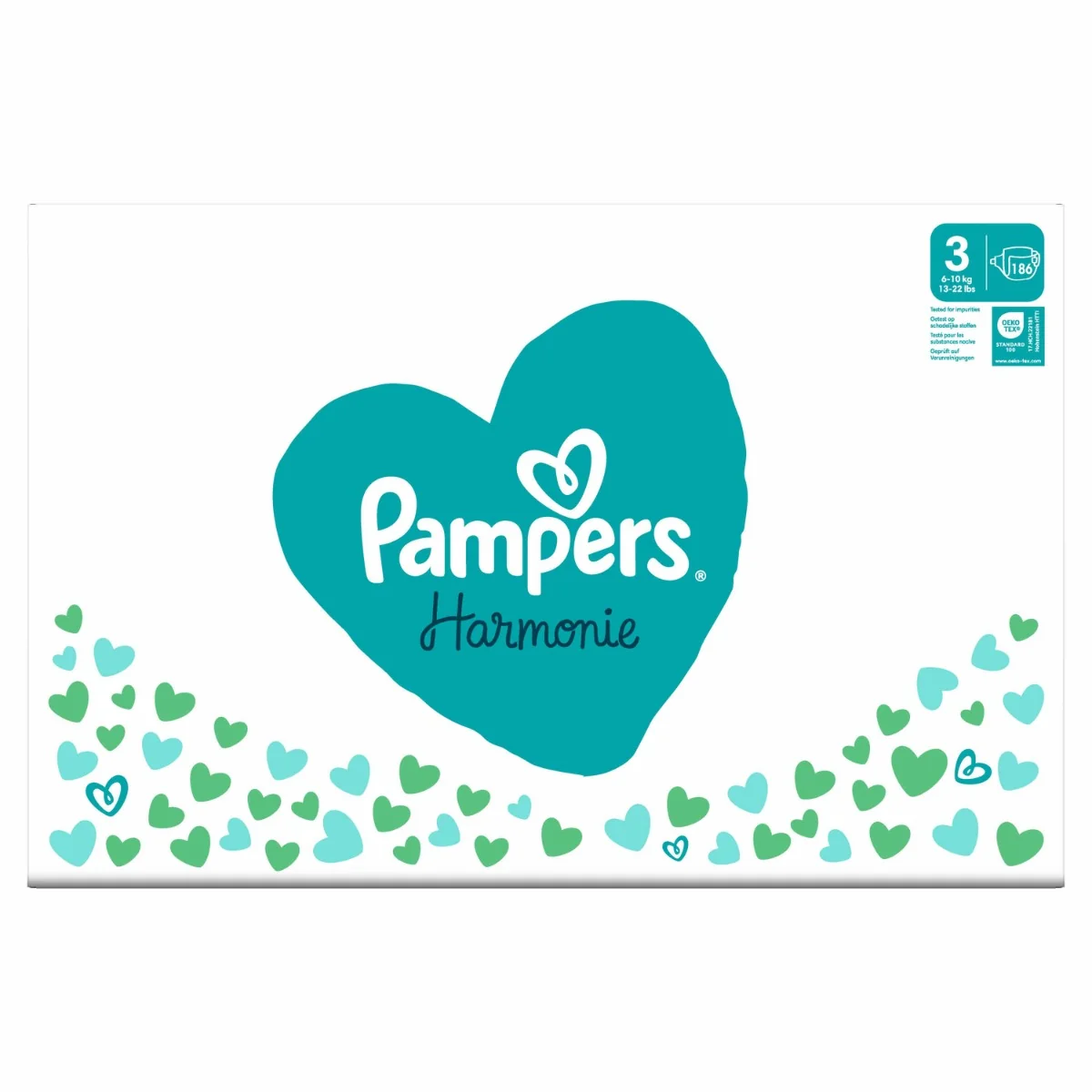 PAMPERS HARMONIE BABY PLIENKY V.3 6-10KG 186KS 1×186 ks, plienky vo veľkosti 3