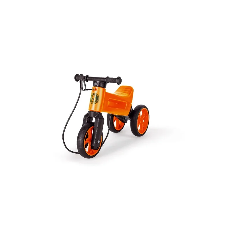 Teddies Odrážadlo FUNNY WHEELS Rider SuperSport oranž. 2v1+popruh, vyš. sedla 28/30cm nos. 25kg 18m+ v sáčku 