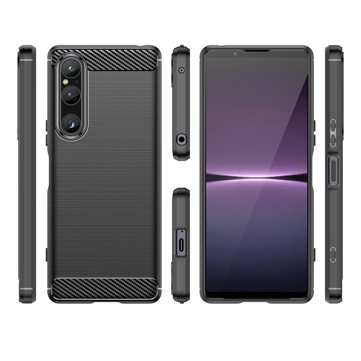 MG Carbon kryt na Sony Xperia 1 V čierny