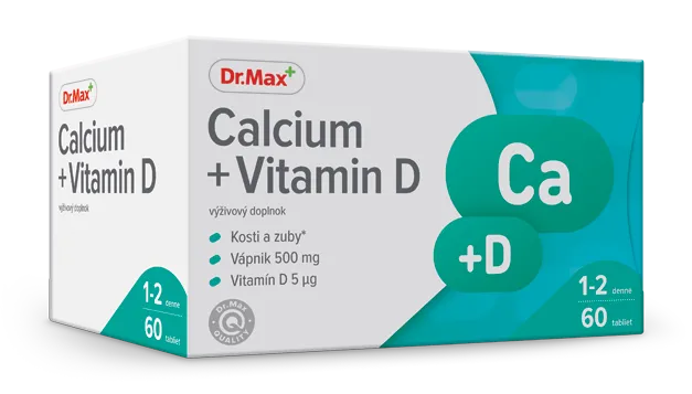 Dr. Max CALCIUM + VITAMIN D 1×60 tbl, doplnok výživy