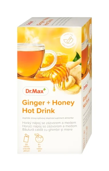 Dr. Max Ginger + Honey Hot Drink 1×20 vreciek, na prípravu teplého nápoja