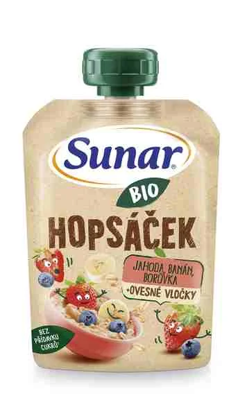 SUNAR BIO HOPSACEK jahoda, banán, čučoriedka, ovos 1×100 g, ovocný príkrm