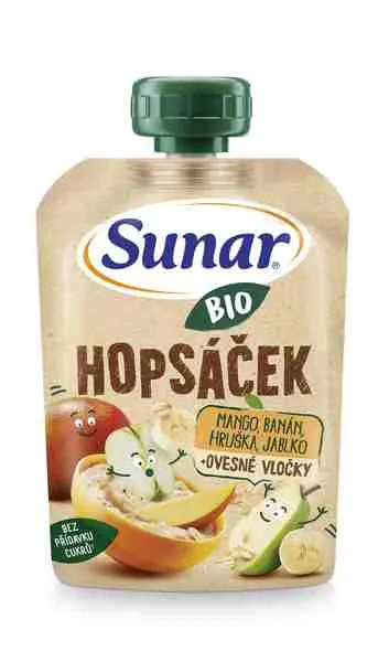 SUNAR BIO HOPSACEK mango, banán, hruška, jablko, ovos 1×100 g, ovocný príkrm