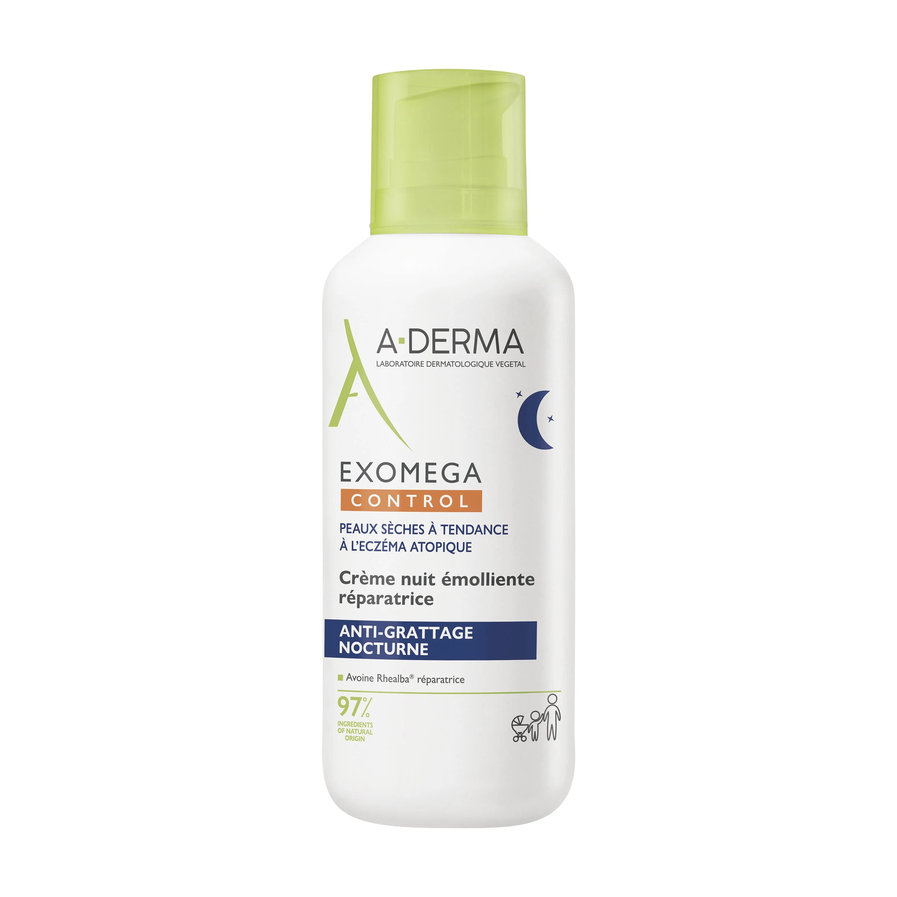 A-DERMA EXOMEGA CONTROL Nočný krém, 400 ml 1×400 ml, nočný krém